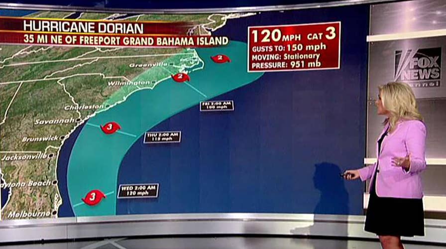 Dorian crawling off coast of Bahamas, cone expected to remain off Florida