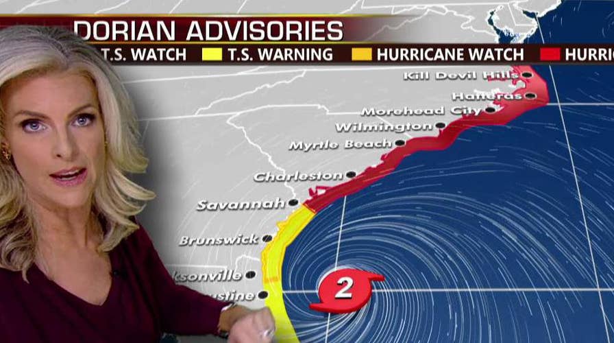 Dorian forecast: Hurricane warnings extend into North Carolina