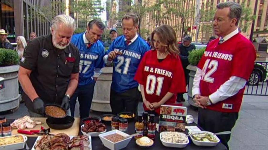 Celebrating National Tailgating Day with barbecue on FOX Square