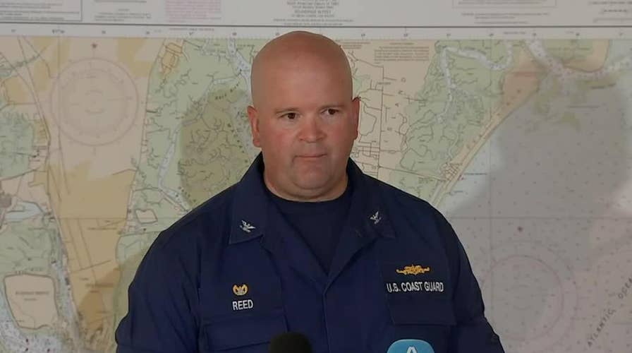 The US Coast Guard gives update on the crew members trapped within the capsized Golden Ray cargo ship