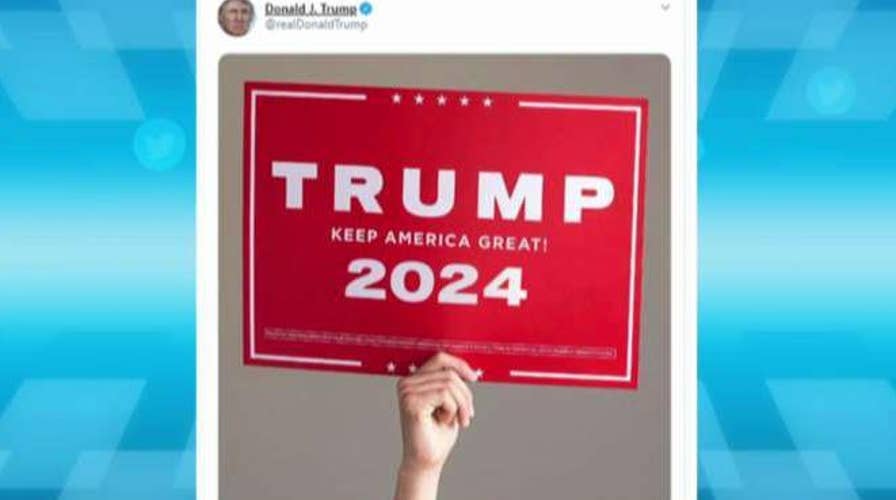 Trump tweets 2024 campaign sign