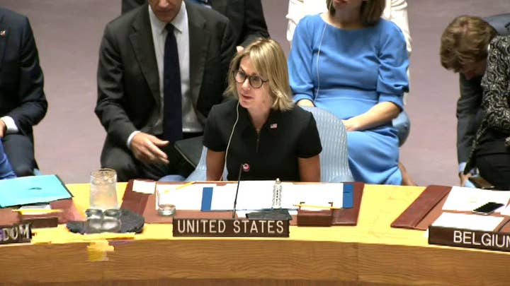 UN Ambassador Kelly Craft takes her seat at the U.N. Security Council
