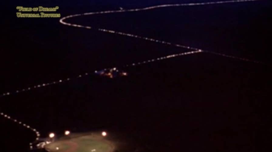 Abby Hornacek visits the "Field of Dreams"