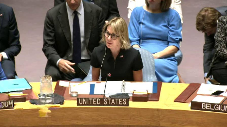 UN Ambassador Kelly Craft takes her seat at the U.N. Security Council
