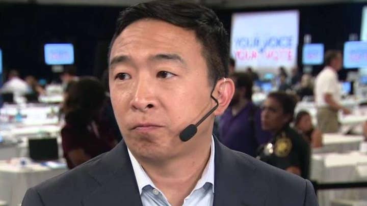 Andrew Yang on whether promising 10 random families $12,000 each violates campaign finance laws