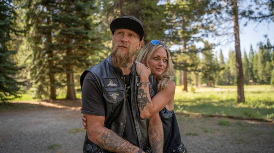 Couple weds in a biker-theme wedding just weeks after surviving motorcycle crash