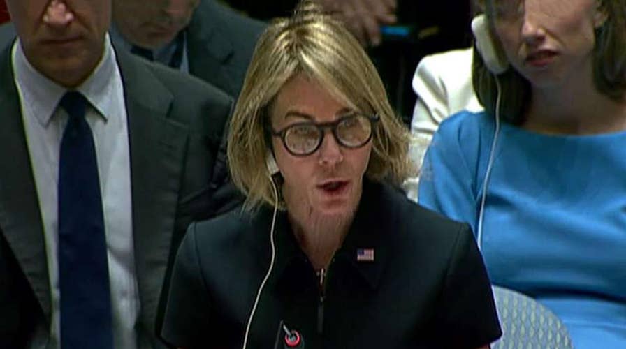 UN Ambassador Kelly Craft takes her seat