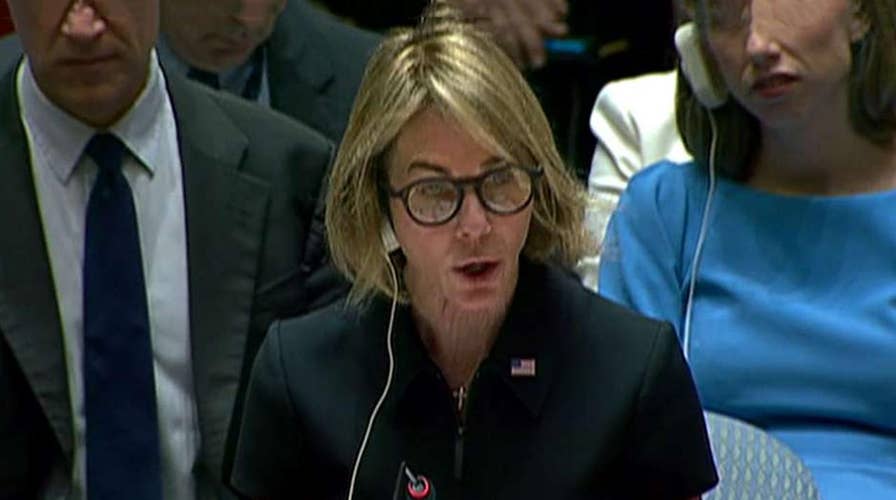 UN Ambassador Kelly Craft takes her seat