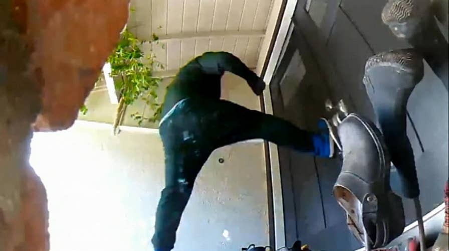 Watch: California homeowner scares off masked burglars