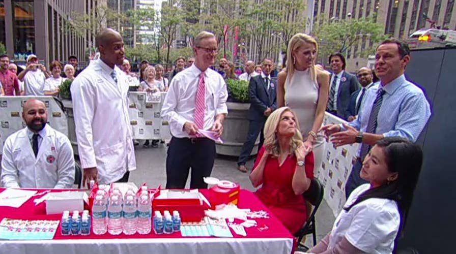 'Fox & Friends' hosts get their flu shots on Fox Square