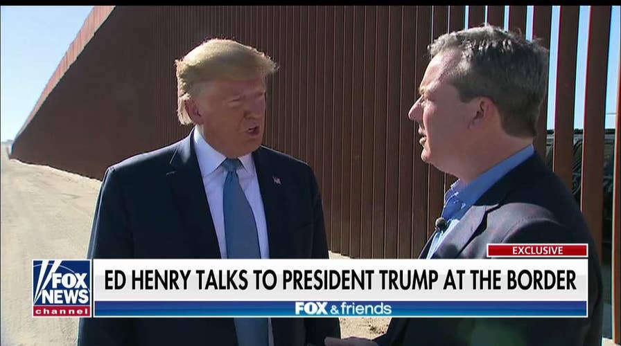 President Trump talks to Ed Henry, touts construction of new border wall sections