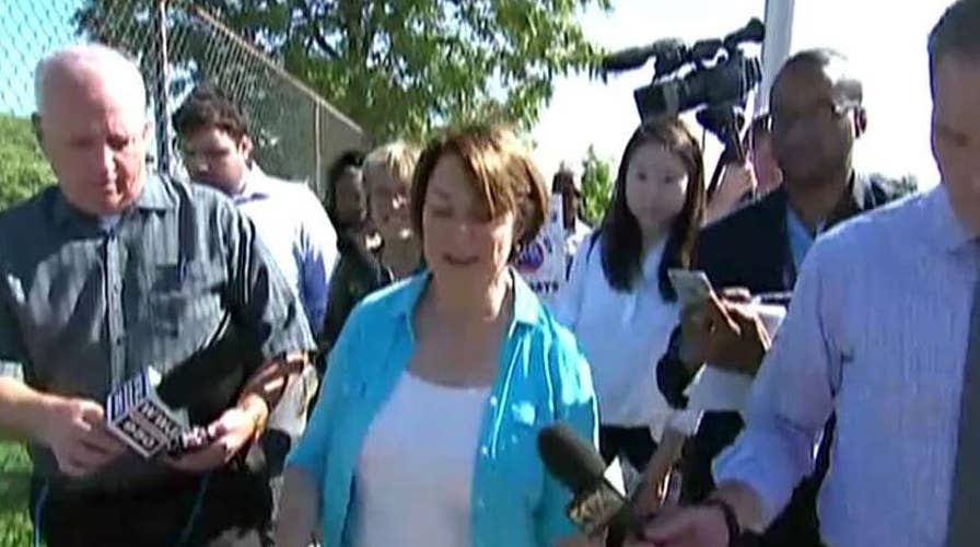 2020 hopeful Amy Klobuchar visits GM strikers