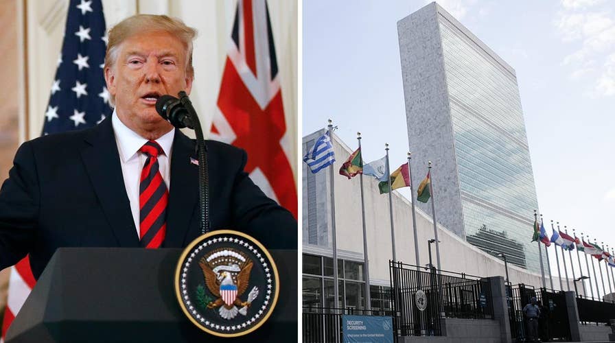 What should President Trump say on the matter of religious freedom while addressing the UN General Assembly?