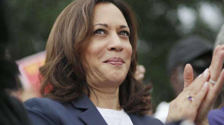 Democratic presidential candidate Kamala Harris trails in California