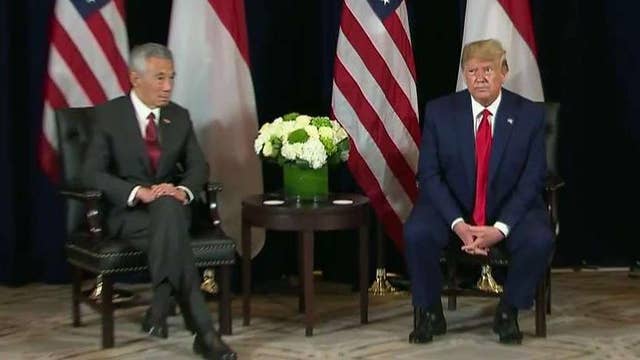 President Trump touts trade success with Singapore, partnership with the country