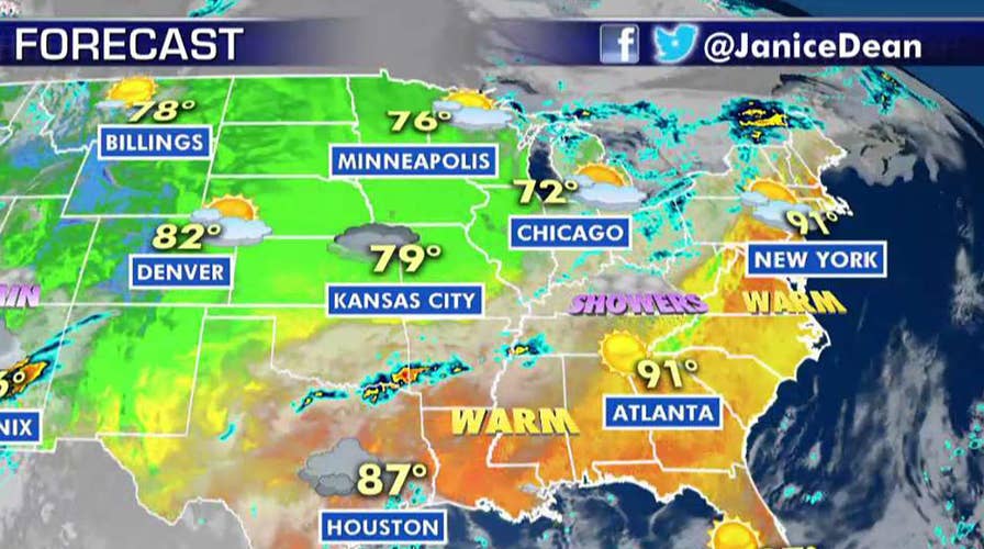 National forecast for Monday, September 23: Unseasonably warm temperatures for first day of fall