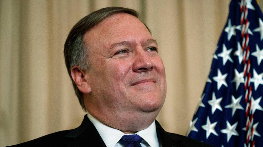 Secretary of State Mike Pompeo says President Trump seeks a diplomatic solution to Iran