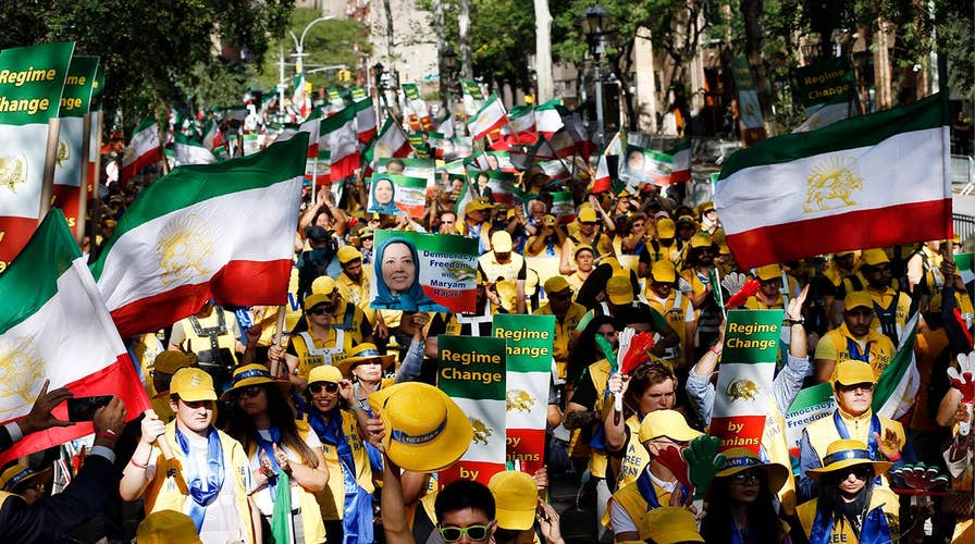 Iran protesters at U.N. praise Trump, demand regime change