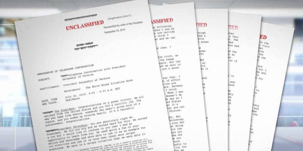 White House provides unredacted transcript of Trump and Zelensky phone ...