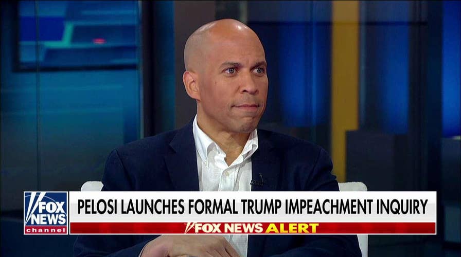 Cory Booker dodges question about Biden's Ukraine ties, says Trump's actions a 'bridge too far'