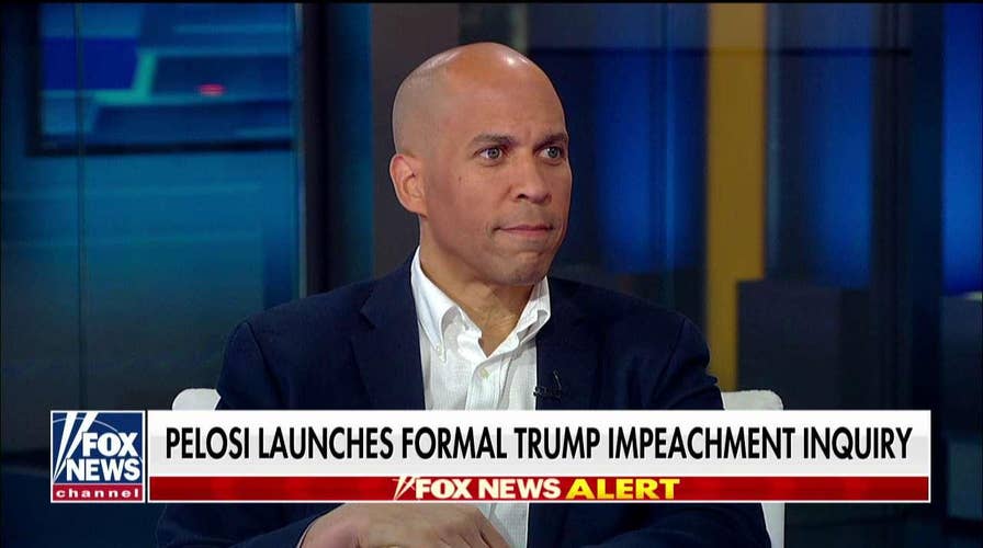 Cory Booker dodges question about Biden's Ukraine ties, says Trump's actions a 'bridge too far'