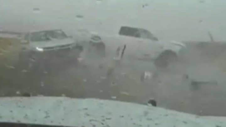 Pickup truck slams into patrol car on Utah highway