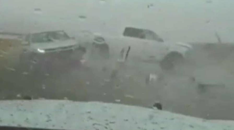 Pickup truck slams into patrol car on Utah highway