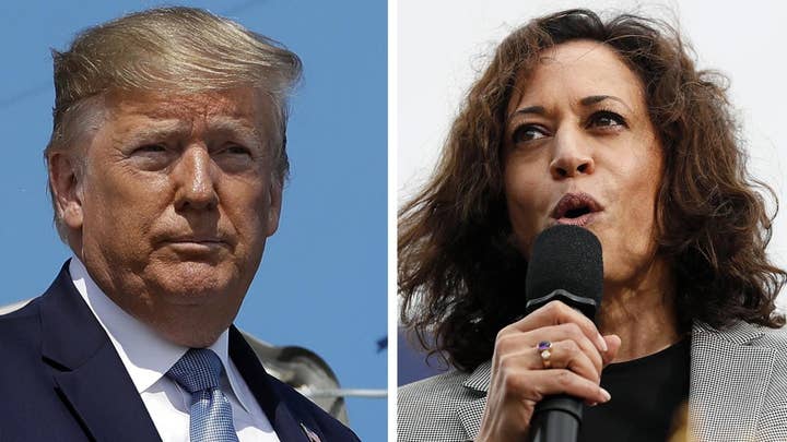 Sen. Kamala Harris calls on Twitter to suspend President Trump's account