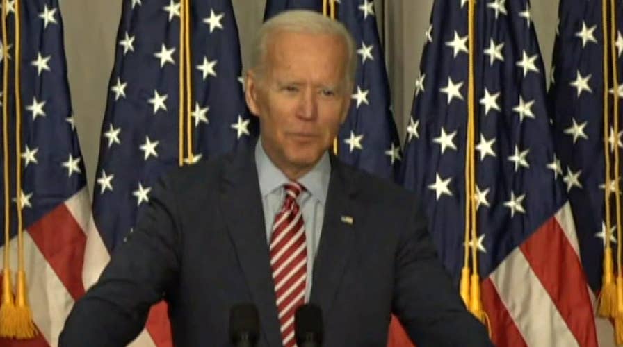 Former Vice President Joe Biden hits back at President Trump's accusations at a Nevada rally