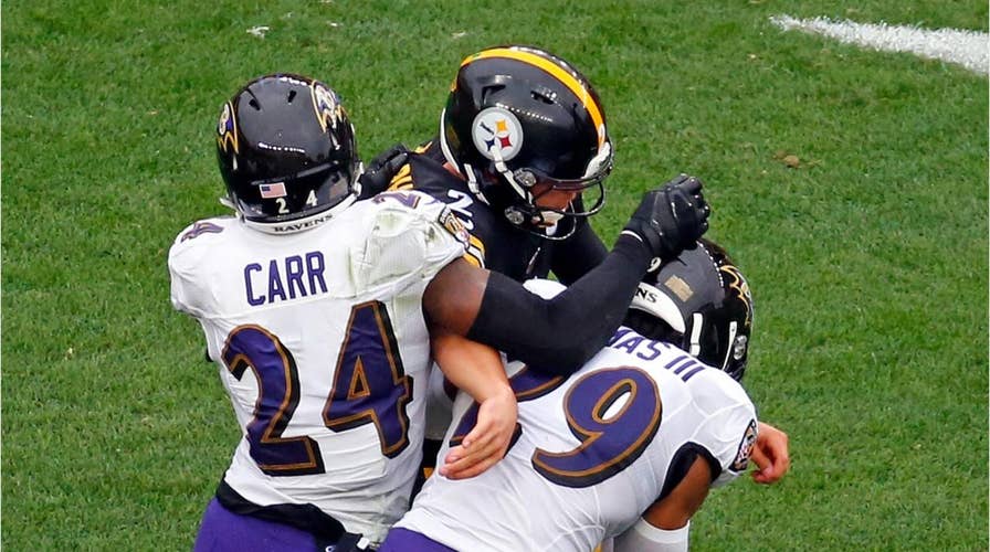 Pittsburgh Steelers' Mason Rudolph briefly hospitalized after receiving scary blow to head during game