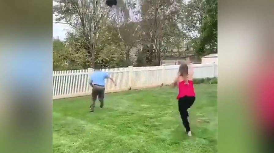 Gender reveal fail shows balloon floating away