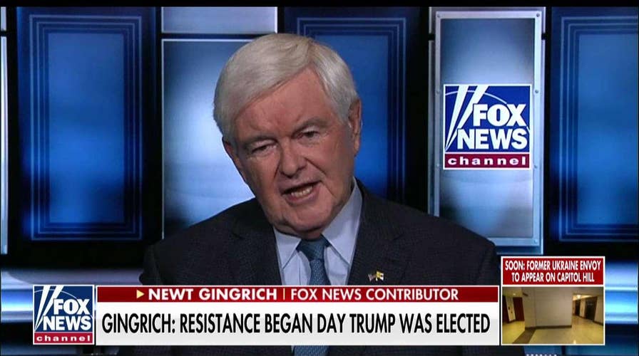 Newt Gingrich says resistance to Trump began day one
