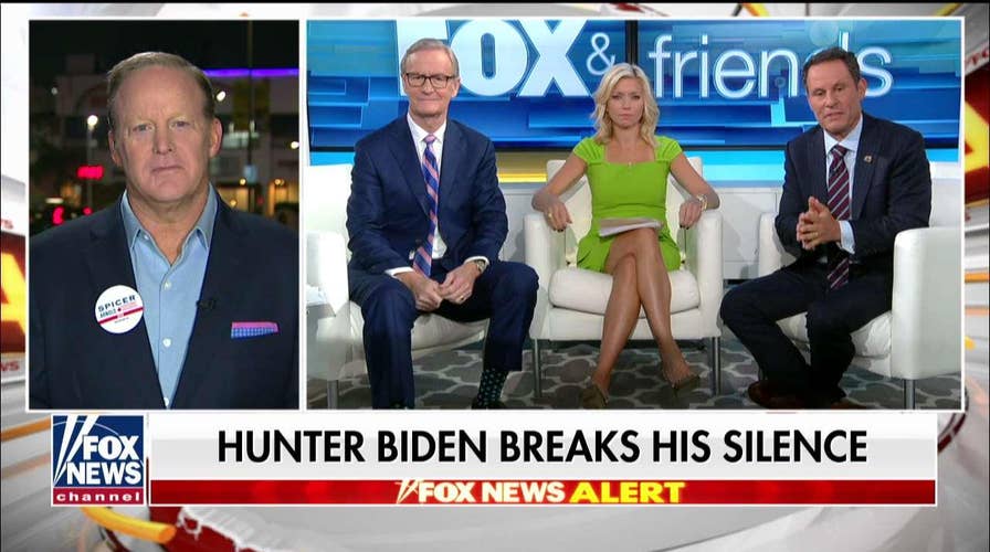 Sean Spicer reacts after Hunter Biden breaks his silence