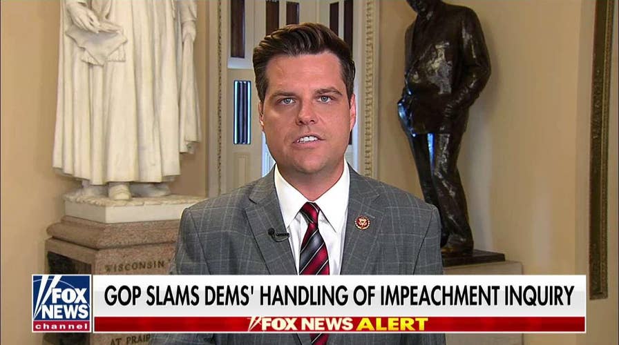 Gaetz speaks out after Schiff throws him out of impeachment inquiry hearing