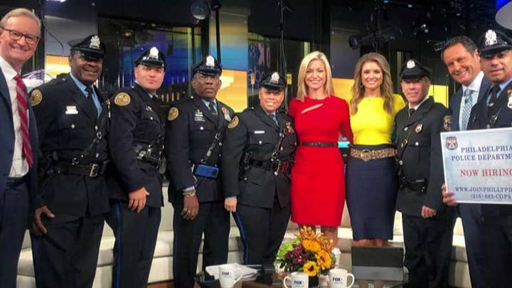 Philadelphia police officers visit 'Fox &amp; Friends' in hopes of recruiting new hires
