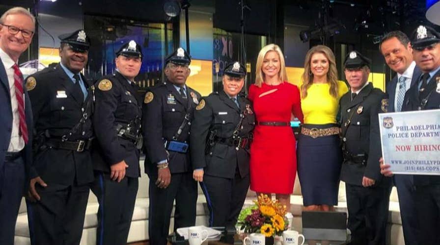 Philadelphia police officers visit 'Fox &amp; Friends' in hopes of recruiting new hires