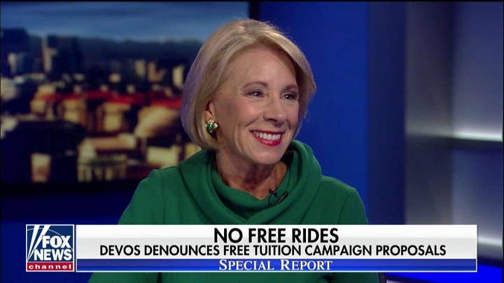 Betsy DeVos responds to Democrats' calls to erase student debt
