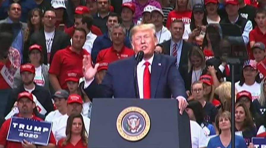 Trump rallies supporters on a strong economy while slamming 'crazy Nancy & shifty Schiff'