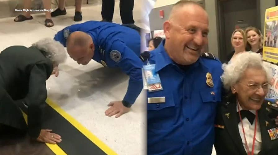 84-year-old US Army vet challenges TSA agent to 10 push ups
