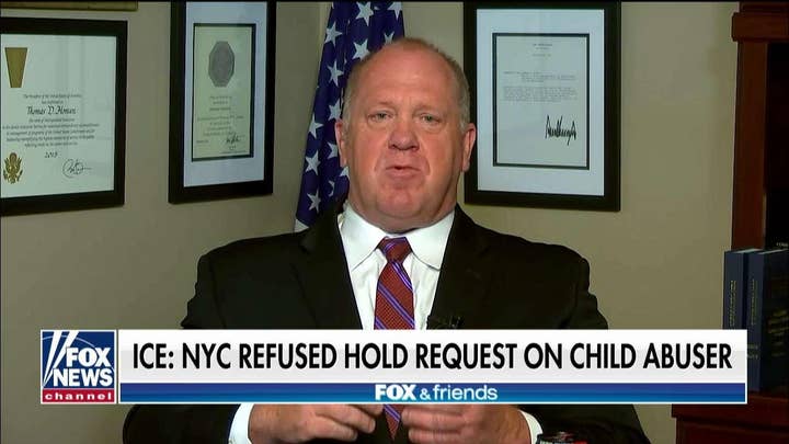 Tom Homan reacts after ICE says New York authorities refused a request to hold child abuser for deportation