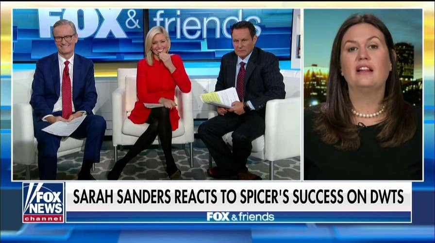 Former WH Press Sec. Sarah Sanders discusses Sean Spicer's 'DWTS' run