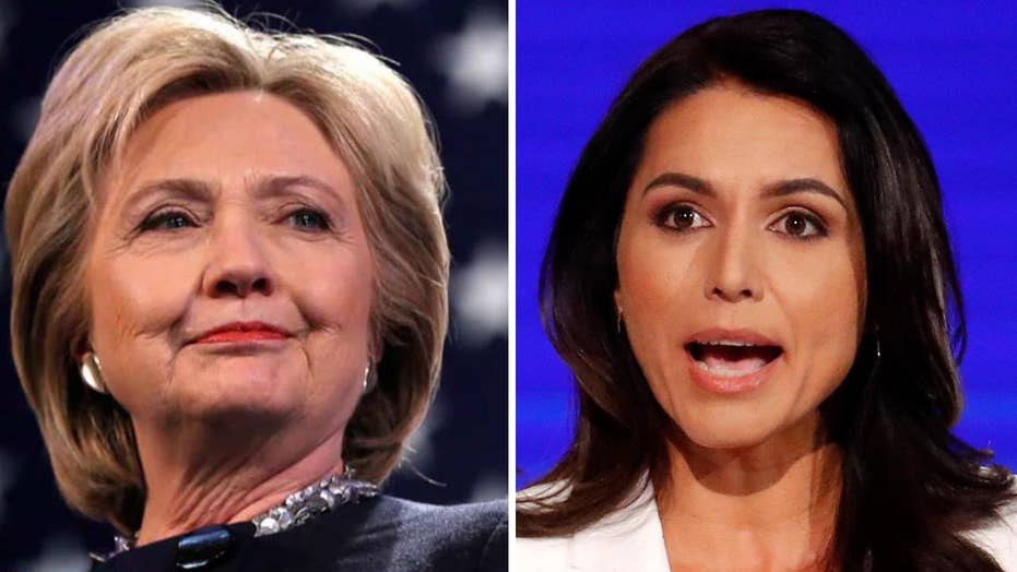 Image result for images of clinton and gabbard