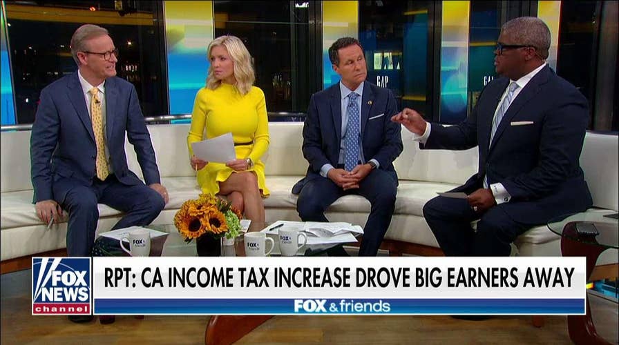 Charles Payne discusses new report showing a 2012 CA income tax increase drove away big earners
