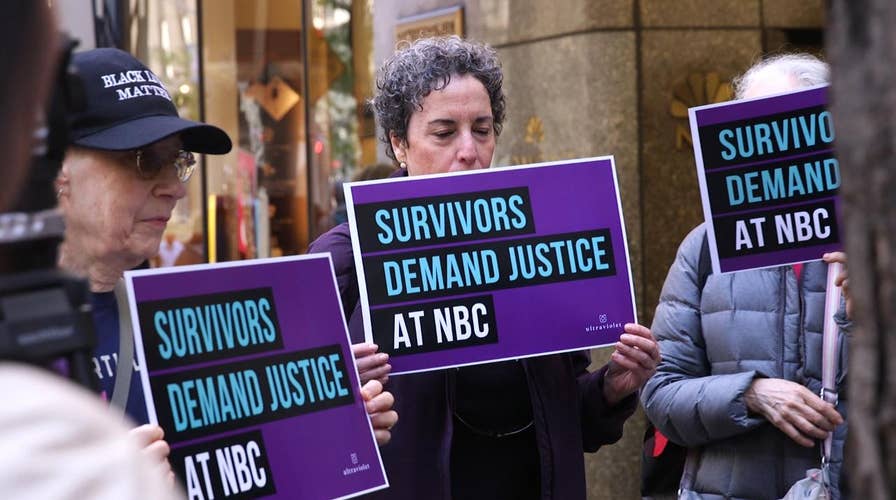 Protesters swarm NBC over handling of Matt Lauer, Harvey Weinstein allegations