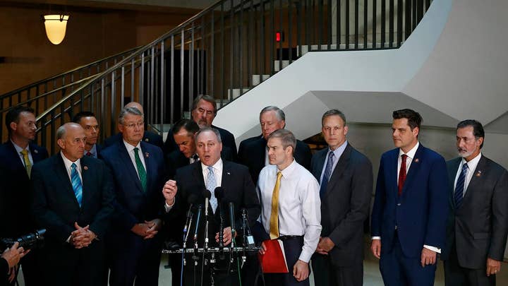 Republican lawmakers storm secretive impeachment heaings