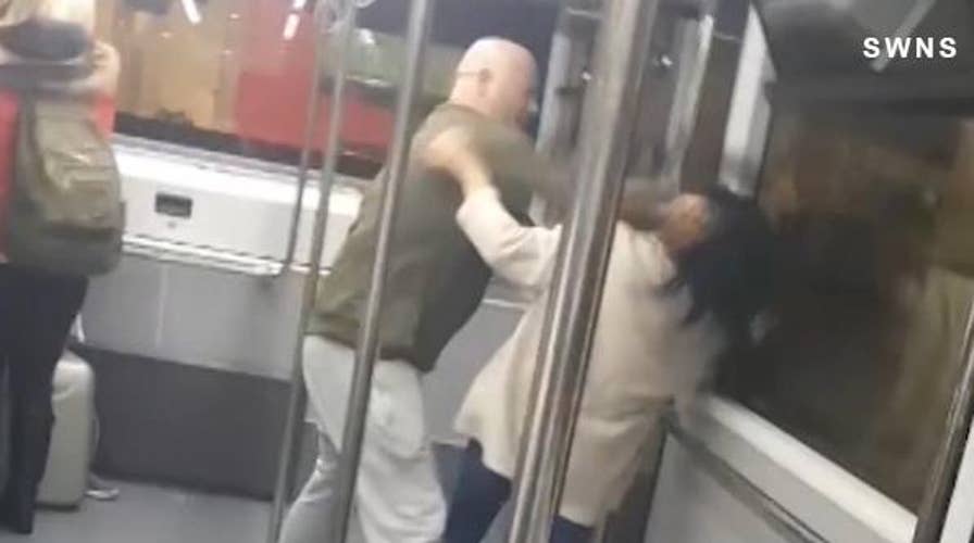 Caught on Video: Airline passengers brutally brawl on airport shuttle bus