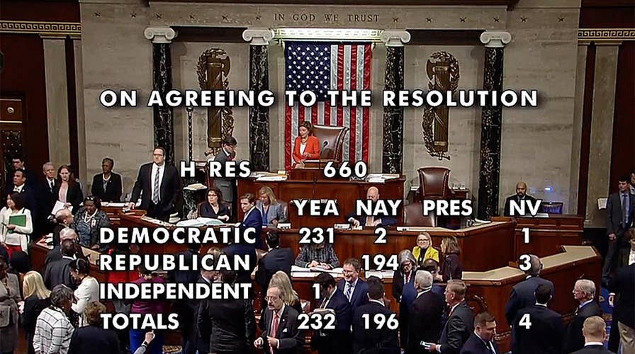 Impeachment resolution passes the House 232-196