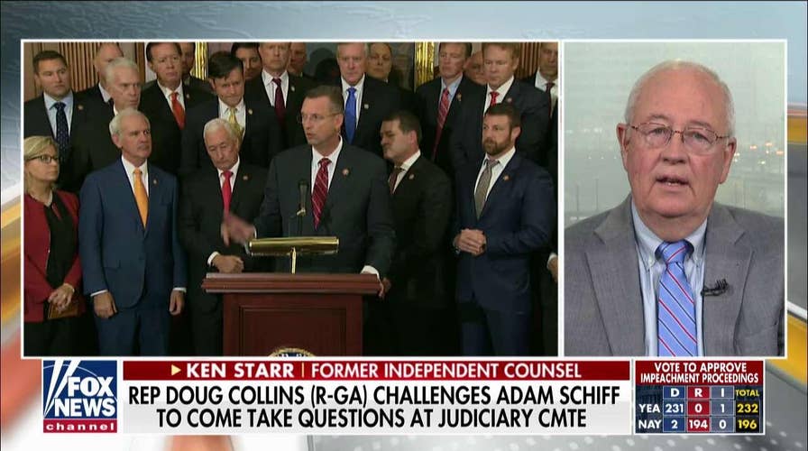 Ken Starr says Democrats were 'historically wrong' on impeachment proceedings