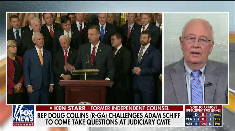 Ken Starr says Democrats were 'historically wrong' on impeachment proceedings