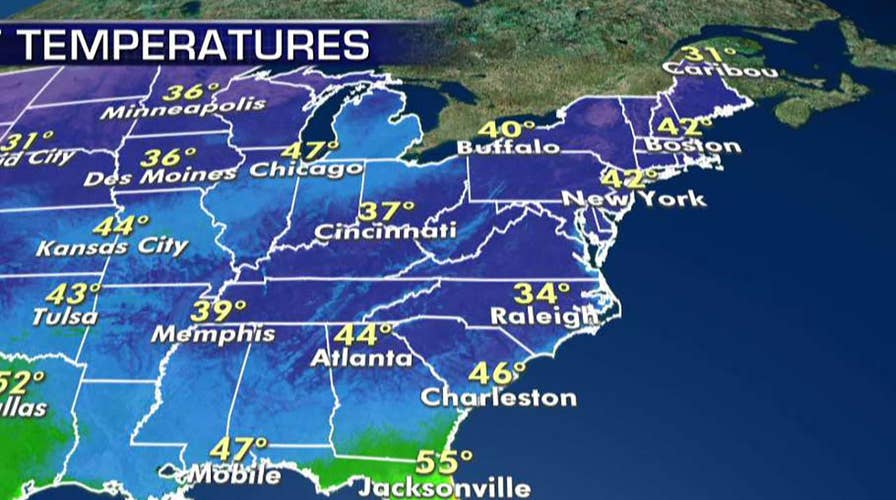 National forecast for Monday, November 4